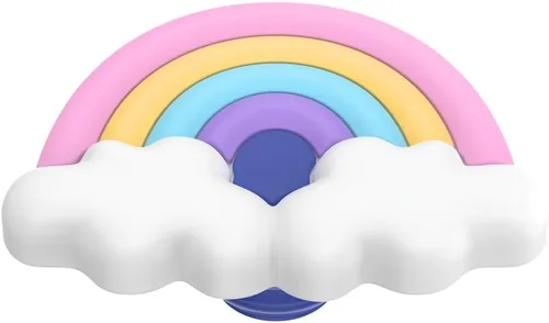 Miniatura 4 de PopSockets - Agarre para teléfono con soporte expandible, agarre adhesivo, lindo PopSockets - PopoOut Rainbow Fluff PopOut Rainbow