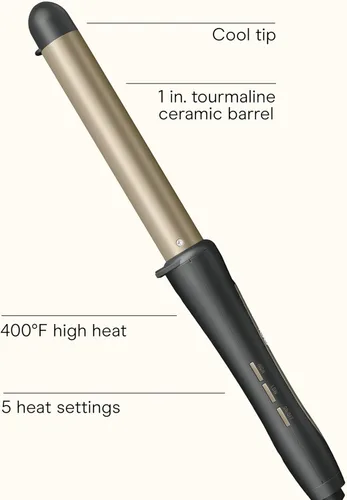 Miniatura 2 de INFINITI PRO CONAIR Varita Rizadora de Cerámica con Turmalina de 1 Pulgada, Rizador Digital de Cabello con Barril de 1 Pulgada que Produce Ondas
