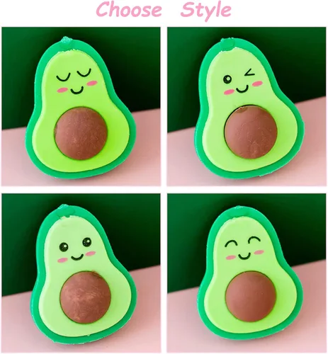 Miniatura 5 de 30 borradores de aguacate, mini borradores para niños, fiesta de premios, carnaval y suministros escolares Palta