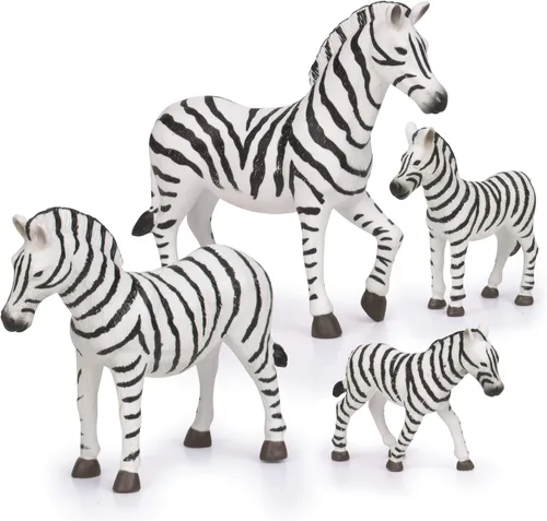 Miniatura 18 de Terra by Battat Juego familiar de juguetes de elefante africano de 4 piezas - Figuras realistas de animales de safari de plástico - Juguetes