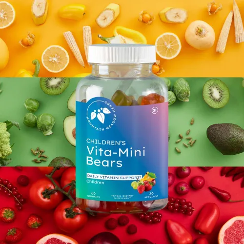 Miniatura 5 de Mountain Meadow Herbs Vita-Mini Bears para niños Multivitamínico con biotina, ácido fólico y pantoténico, yodo, zinc para el desarrollo