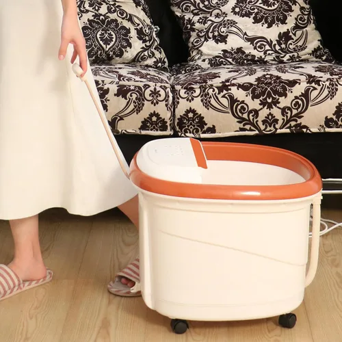 Miniatura 4 de Carepeutic Masajeador automático de agua con masaje de calor, burbujas y rodamiento, bañera eléctrica de remojo de pies con calentamiento de agua
