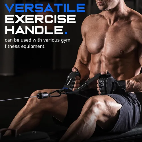 Miniatura 7 de RENRANRING Asas de Ejercicio para Gimnasio, Accesorios de Reemplazo para Poleas de Máquina de Cable, Banda de Resistencia y Entrenador de Fuerza