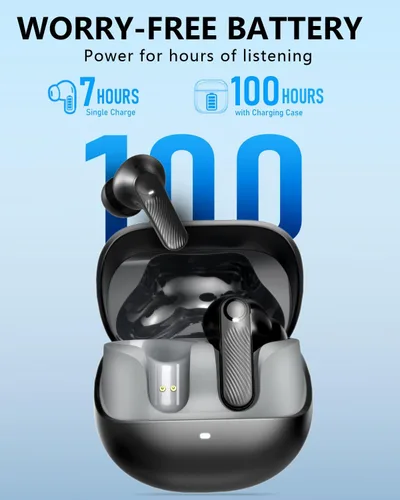 Miniatura 3 de Auriculares inalámbricos con cancelación activa de ruido, batería de larga duración de 140 horas Bluetooth 5.4, emparejamiento multidispositivo