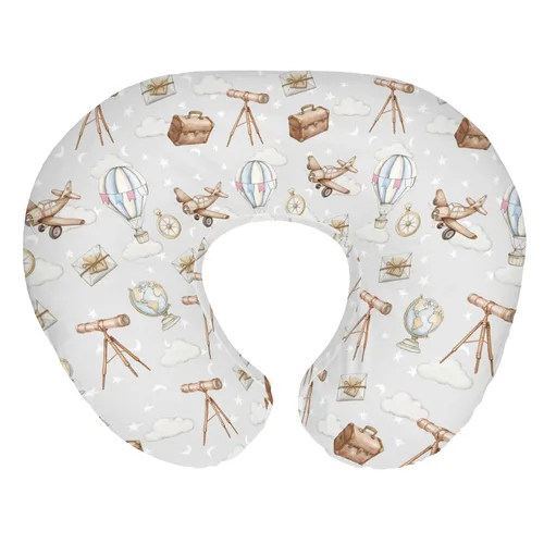 Miniatura 12 de Fundas de almohada de lactancia para niños y niñas, diseño retro, estrellas, nubes, cielo, para lactancia, almohadas suaves y elásticas extraíbles