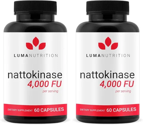 Miniatura 9 de Luma Nutrition Suplemento de Nattokinase - Natto 4000 FU por porción, soporte premium para la salud del corazón - Vegano y sin gluten - 60 cápsulas