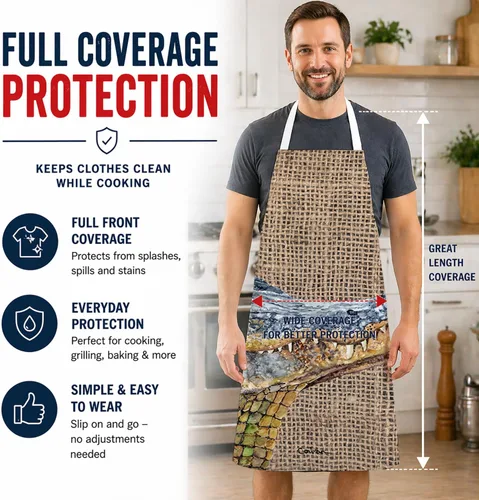 Miniatura 4 de Caroline's Treasures 8733APRON - Delantal de cocodrilo para cocinar, hornear, manualidades, jardinería para adultos, mujeres y hombres, unisex