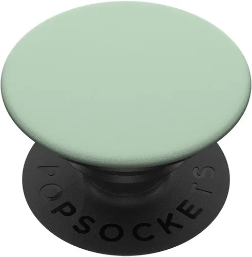 Luz verde menta – popsockets agarre y soporte para teléfonos y tabletas, Negro