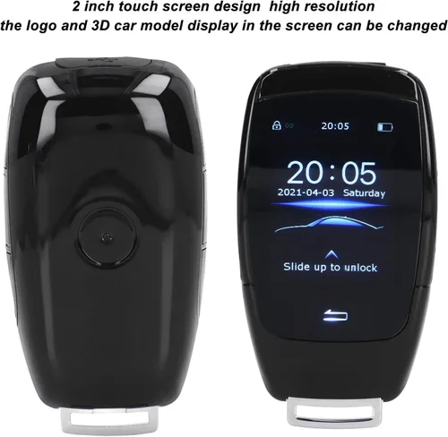 Miniatura 2 de Qiilu Llave LCD inteligente universal TK900 Pantalla táctil LCD Smart Key Remote Entrada sin llave para modelos de botón de motor de arranque y Negro
