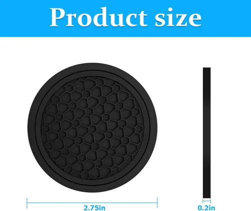 Miniatura 2 de Mandark 2 piezas posavasos para portavasos de automóvil, almohadillas antideslizantes de 2.75 pulgadas para insertar en portabotellas de agua
