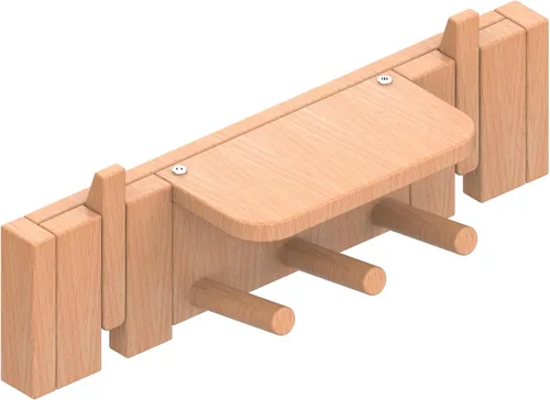 Miniatura 20 de Percheros montados en la pared, ganchos para llaves de piano, colgador de madera maciza natural, tela no tejida, perchas para armario, cocina