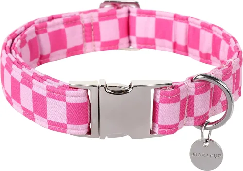 Miniatura 19 de Collar de perro de algodón de dinosaurio con hebilla de metal, collar de regalo para niñas o niños pequeños, medianos y grandes, lindos collares