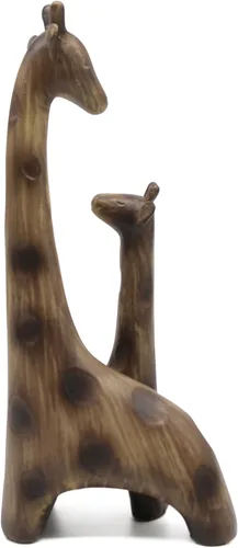 Miniatura 6 de Lukitas Estatua y escultura de jirafas, figura de jirafa para mamá y bebé, adornos decorativos creativos de escritorio, resina de 11 pulgadas