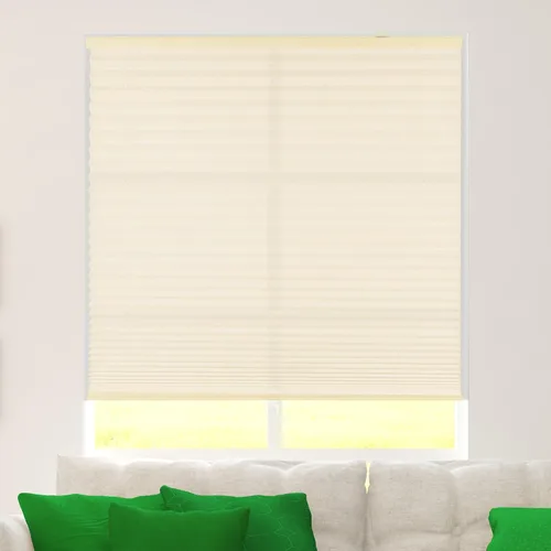 Miniatura 9 de CALYX INTERIORS Persiana de tela plisada para ventana, filtro de luz, inalámbrica, 22 pulgadas de ancho x 60 pulgadas de alto, color negro