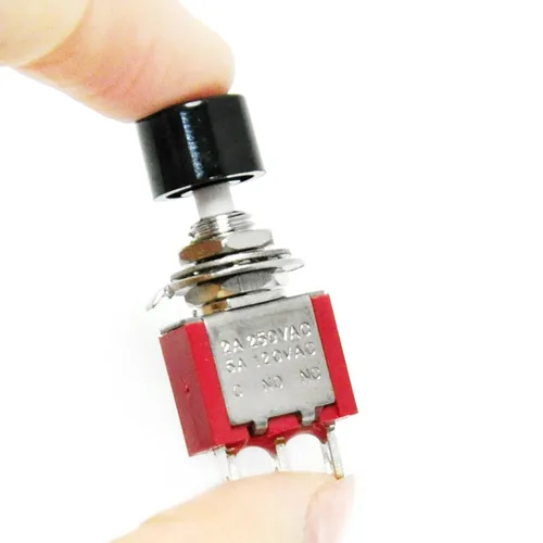Miniatura 5 de Gikfun AC 2A 250V/5A 120V NO/NC SPST Interruptor de botón momentáneo Kit de bricolaje para Arduino (paquete de 8 piezas) EK1926