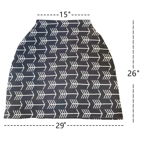 Miniatura 4 de Funda de lactancia para bebés, funda de asiento de coche versátil para recién nacido, gris con flecha blanca