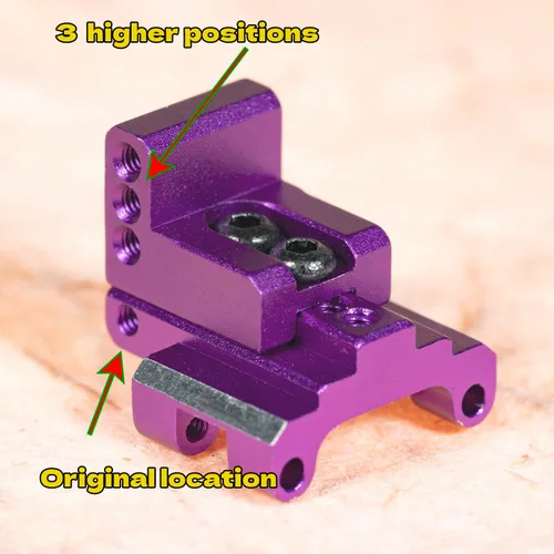 Miniatura 2 de Montaje de eslabones superiores del braguero del eje trasero para coche SCX24 AX24 RC, ajuste de múltiples posiciones, pieza de actualización