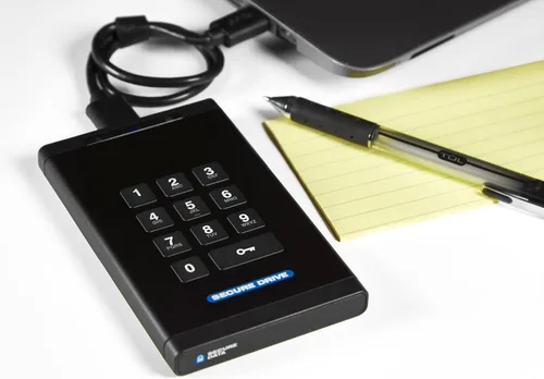 Miniatura 7 de SecureData SecureDrive KP - Unidad externa USB 3.0 cifrada de hardware de 1 TB FIPS 140-2 Nivel 3 Desbloqueo a través del teclado compatible