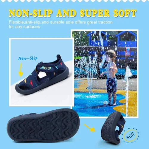 Miniatura 5 de STQ - Zapatos acuáticos para niños y niñas, de secado rápido, sin cordones, sandalias para la playa, para nadar, para la alberca, para bebés y niños