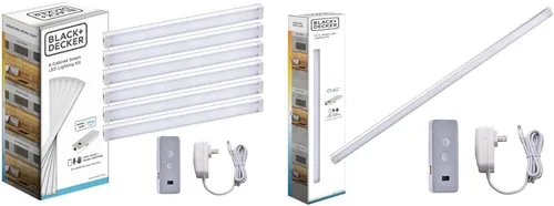 BLACK+DECKER - Compatible con el kit de iluminación Alexa Smart para debajo del gabinete, LED ajustables, barra de 24 pulgadas, blanco, certificado