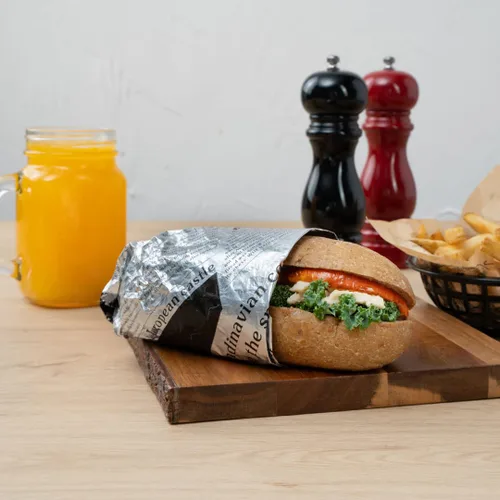 Miniatura 11 de Restaurantware Foil Lux - Envolturas para sándwich de 12 x 12 pulgadas, 500 revestimientos aislados para cestas de alimentos, papel de periódico