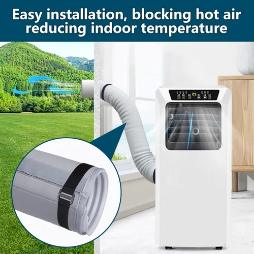 Miniatura 7 de Cubierta de manguera de aire acondicionado, cubierta de ventilación de conducto de manguera de CA, cubierta aislada para CA portátil para mangueras