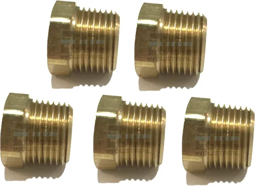 Miniatura 3 de Conector hexagonal con núcleo de latón macho de 3/8" NPT MNPT combustible/aire/agua/aceite/gas WOG (cantidad 01)