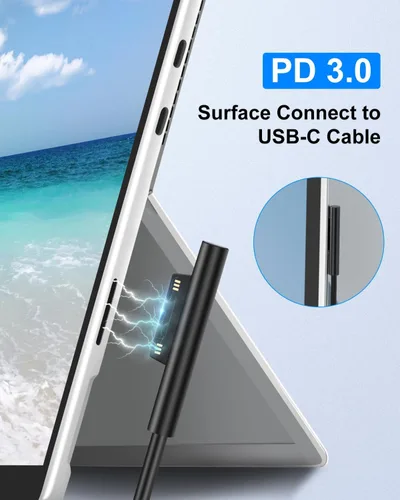 Miniatura 3 de Cargador para Surface Pro, cargador de Microsoft Surface de 65 W, cargador rápido PD3.0 para Microsoft Surface Pro 11, compatible con Microsoft