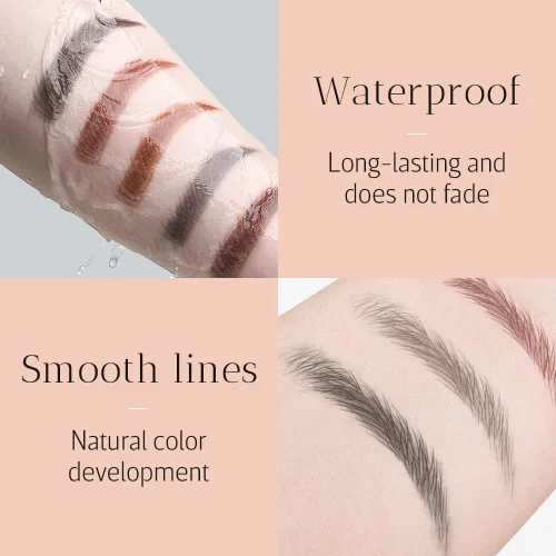 Miniatura 2 de Lápiz de cejas Microblading, 3D resistente al agua, 4 puntas, microblading para cejas, maquillaje de cejas con relleno de huecos, maquillaje