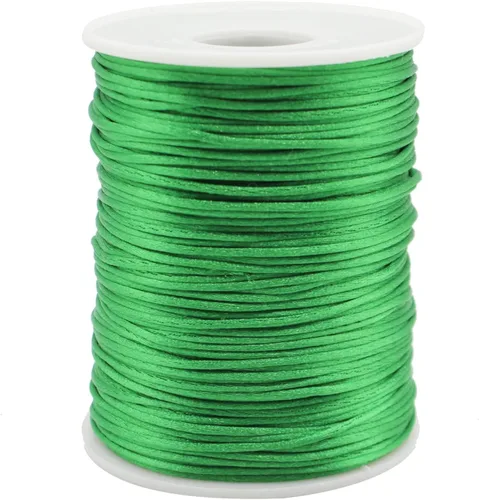 Miniatura 9 de Cordón de nailon blanco satinado de 0.039 in x 109 yardas de seda satinada para pulseras, collares, fabricación de joyas, nudos chinos, macramé