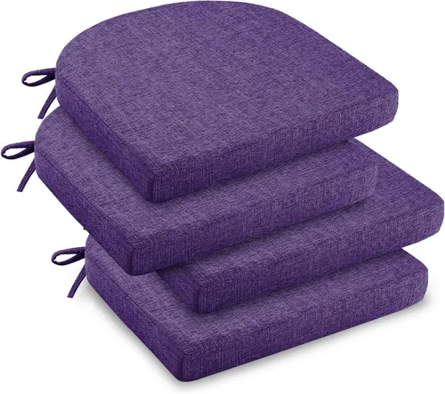 downluxe Cojines para sillas de interior para sillas de comedor, almohadillas de espuma texturizadas suaves y cómodas para sillas de cocina con