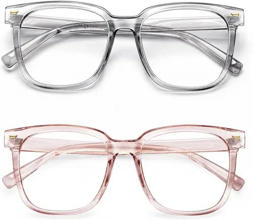 Miniatura 7 de PANNER Gafas cuadradas de gran tamaño con bloqueo de luz azul para mujeres y hombres, antirreflejos, reducen la fatiga ocular, gafas de computadora