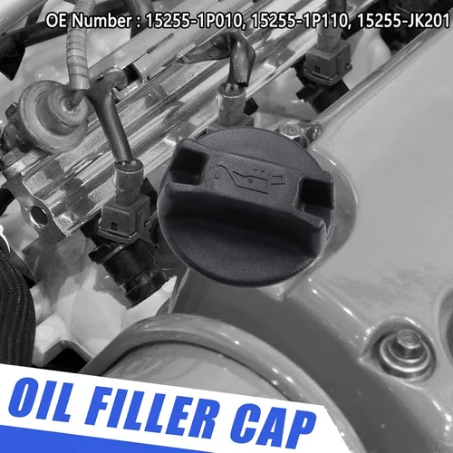 Miniatura 5 de Tapa negra del depósito de combustible del motor, cubierta de tapón de llenado de gasóleo para reemplazar 15255-1P010 15255-1P110 para Nissan 370Z