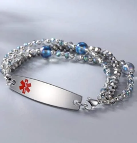 Miniatura 2 de Medical ID Triple Strand con cuentas de hilo intercambiable