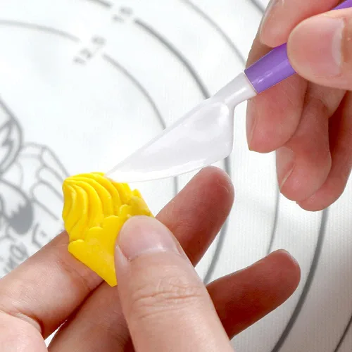 Miniatura 5 de Kit de herramientas de escultura de mano para modelado de pasteles de fondant, 31 piezas para decoración de pasteles de galletas, escultura