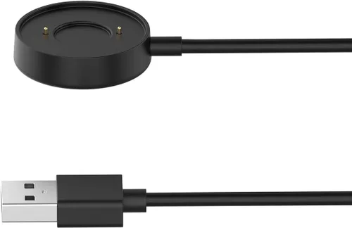 Cargador compatible con Fossil Hybrid Smartwatch HR Accesorio Cargador rápido Cargador USB magnético - 3.3 pies (negro)