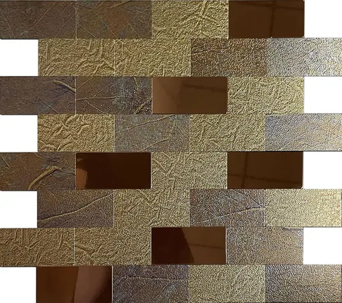 XUANINY 10 hojas de azulejos autoadhesivos para salpicaduras de muro de metro, azulejos de madera de metal, azulejos de aluminio, para pegar en la