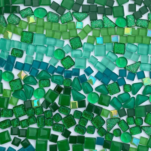 Miniatura 8 de LITMIND 1.1LB Azulejos de Mosaico de Cristal Irregular de Colores Surtidos - Perfectos para Manualidades Artísticas, Proyectos de Creación de Mezcla