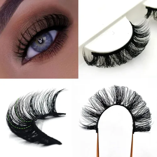 Miniatura 101 de 10 pares de pestañas rusas 3D voluminosas, con curvatura DD, pestañas postizas de visón sintético, pestañas de 19/32 de pulgada que parecen S09