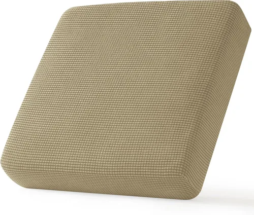 Miniatura 98 de CHUN YI - Funda elástica de cojín para sofá biplaza, funda de asiento de sofá con tela jacquard de elastano (mediana, color marfil blanco)