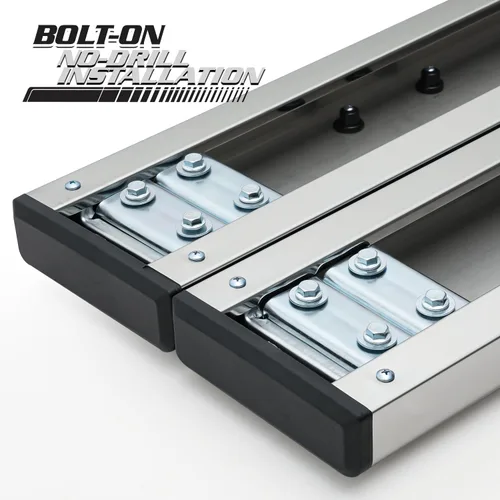 Miniatura 6 de M-Auto Estribos de 6.75 pulgadas, barras laterales compatibles con Chevy Silverado GMC Sierra 1500 2500HD 3500HD 2019-2025, cabina extendida, barras