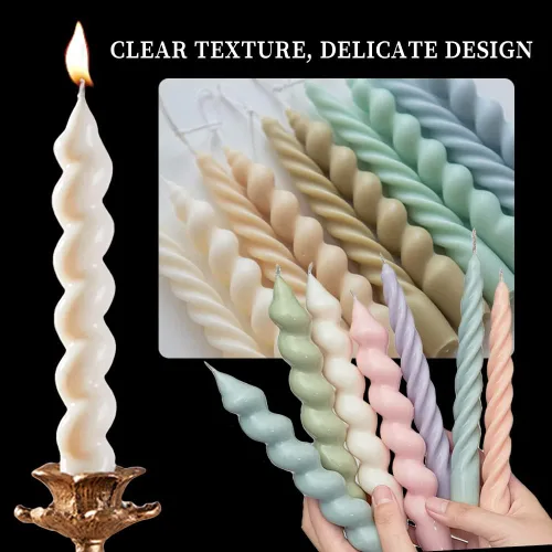 Miniatura 4 de 2 moldes largos de silicona trenzada para velas, moldes de vela de pilar 3D para aromaterapia, fabricación de cera de jabón, moldes únicos de resina