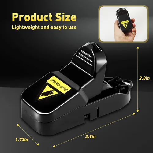 Miniatura 4 de VRXVR - Paquete de 12 trampas para ratones, uso en interiores y exteriores, trampas para ratones pequeñas para el hogar, trampas para ratones