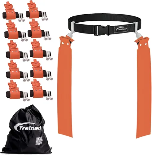 Miniatura 16 de Trained Cinturones de fútbol con bandera de hombre, juego de fútbol con bandera ajustable para equipos deportivos, entrenamiento y competencia