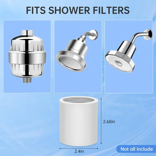 Miniatura 7 de Paquete de 6 cartuchos de repuesto para filtro de ducha, cabezal de filtro de ducha de 20 etapas para agua dura, universalmente compatible