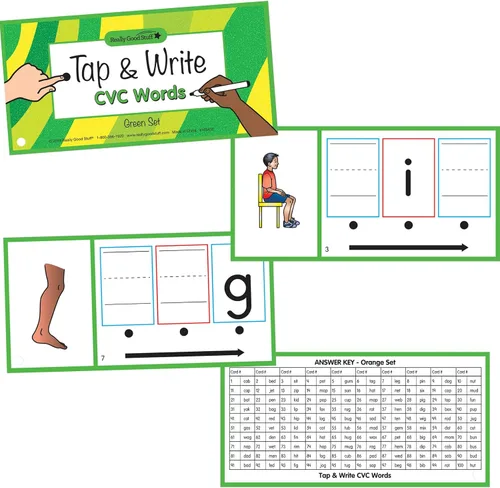 Miniatura 6 de Really Good Stuff Toca y escribe mezclas y dígrafos - 124 tarjetas