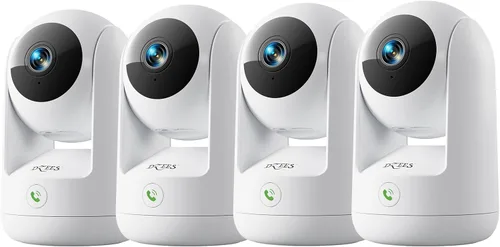 Miniatura 12 de Dzees Cámara de seguridad 5G/2.4G WiFi para interiores, cámara para mascotas sin suscripción, cámaras WiFi 2K 360°, cámara con cable para mascotas