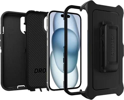 Miniatura 5 de OtterBox Funda para iPhone 17e, iPhone 16e, iPhone 15, iPhone 14 y iPhone 13 Defender Series, color negro, sin pantalla, resistente y duradera