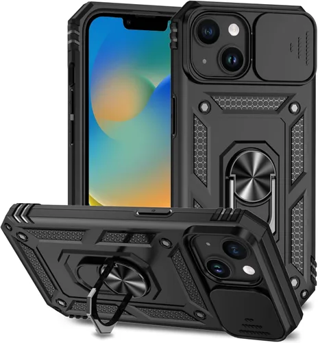 Miniatura 15 de Funda magnética compatible con iPhone 14 Pro de 6.1 pulgadas, funda magnética para iPhone 14 Pro con cubierta de cámara y soporte de grado militar