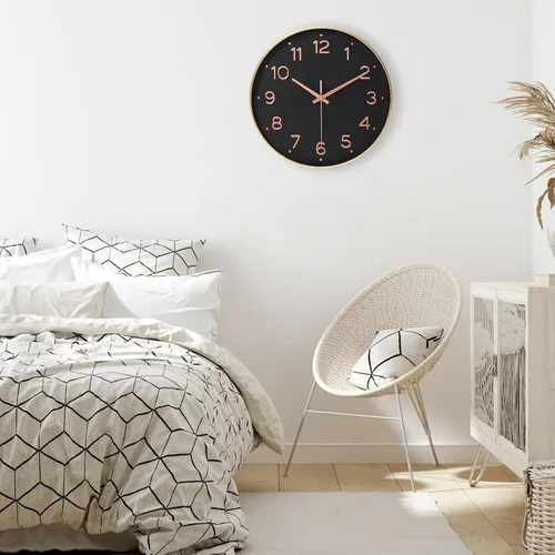 Miniatura 6 de MEIRED Reloj de pared de 12 pulgadas, silencioso sin tictac, funciona con pilas, reloj de pared redondo moderno y simple estilo decorativo
